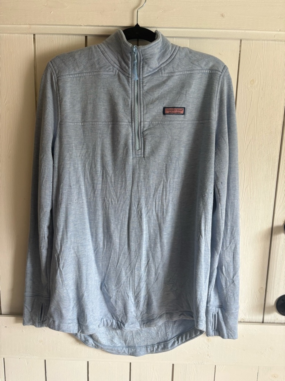 Vineyard Vines Heathered Sky Blue Half-Zip Pullover